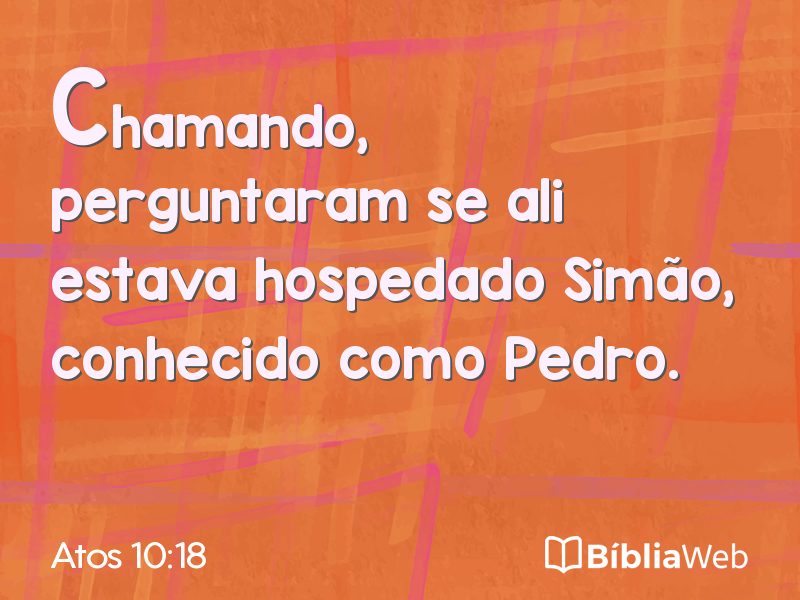 Atos 10:18 em imagem para compartilhar