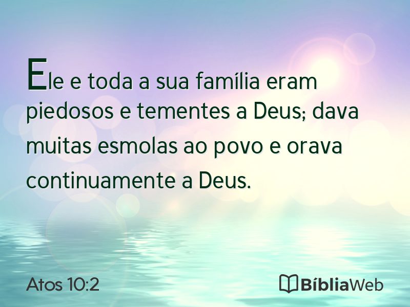 Atos 10:2 em imagem para compartilhar