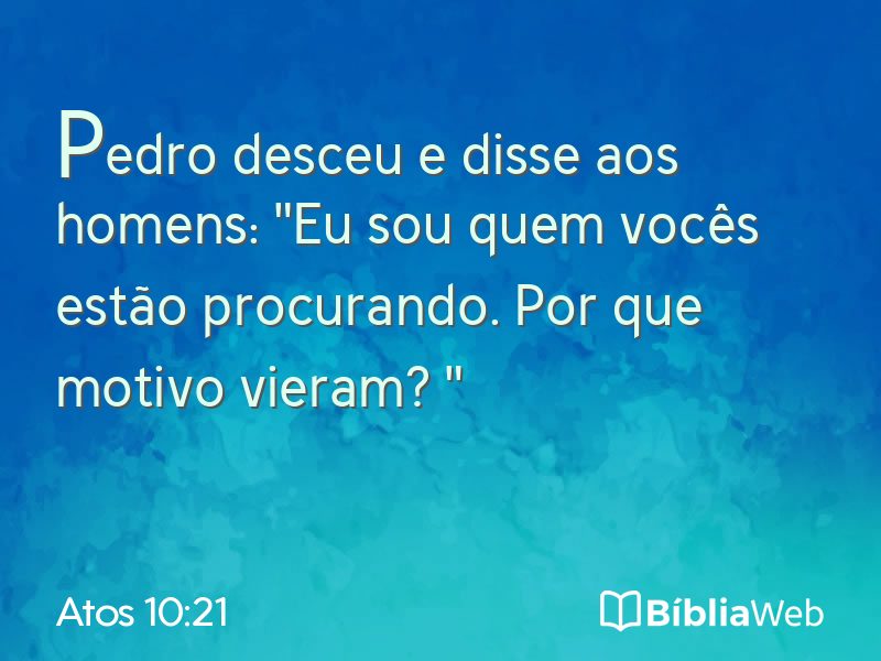 Atos 10:21 em imagem para compartilhar