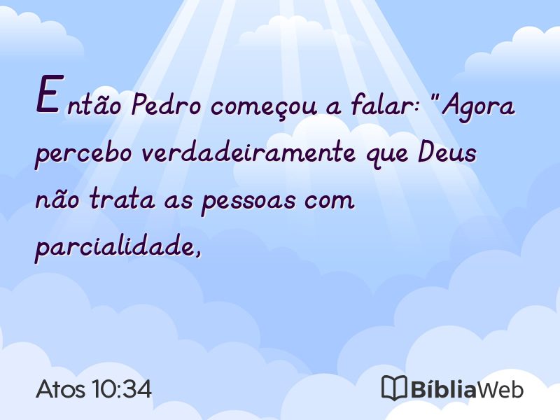 Atos 10:34 em imagem para compartilhar