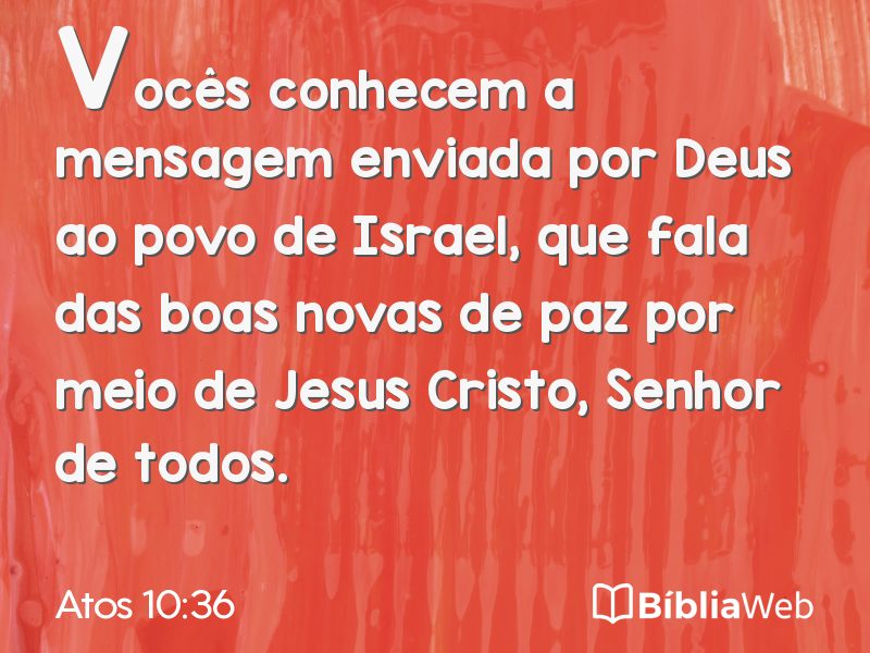 Atos 10:36 em imagem para compartilhar