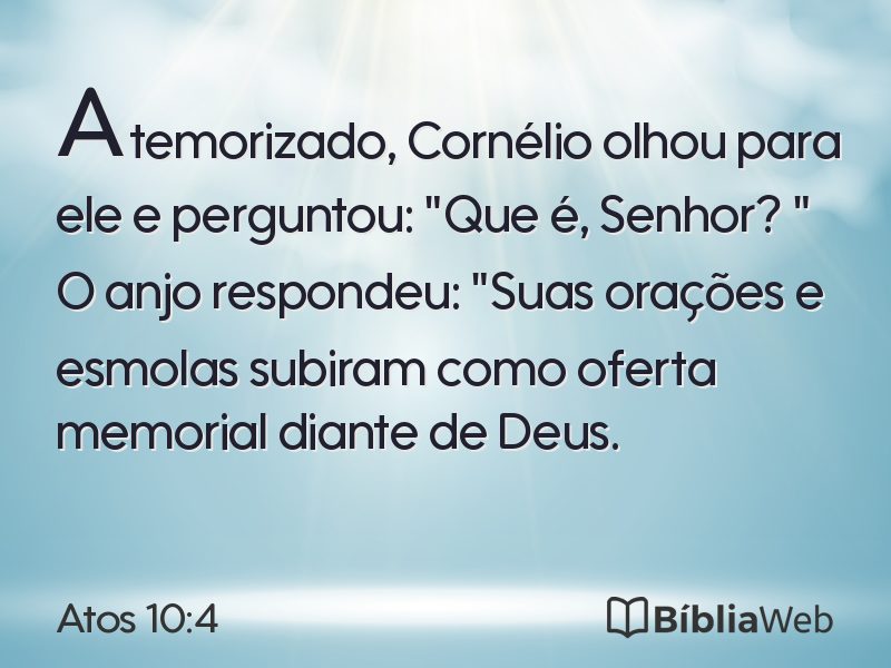 Atos 10:4 em imagem para compartilhar