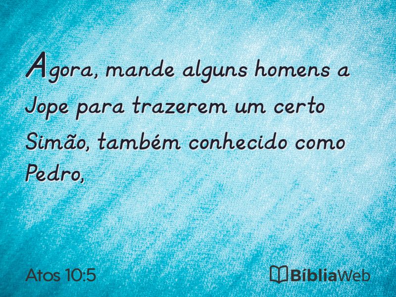 Atos 10:5 em imagem para compartilhar