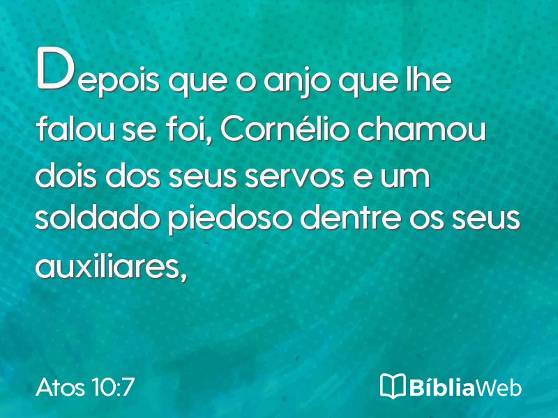 Atos 10:7 em imagem para compartilhar