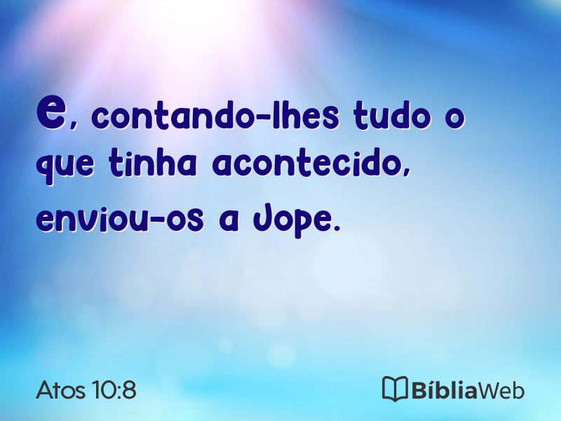 Atos 10:8 em imagem para compartilhar