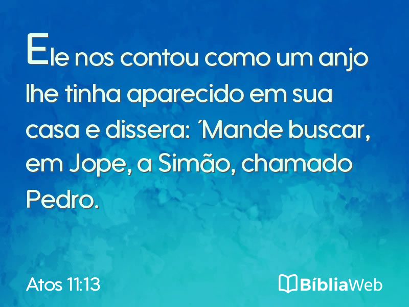 Atos 11:13 em imagem para compartilhar