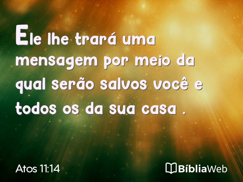 Atos 11:14 em imagem para compartilhar