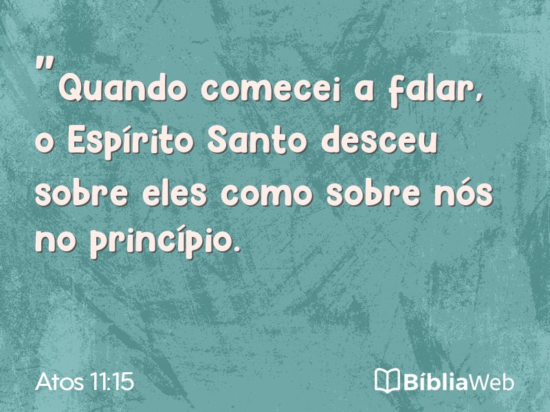Atos 11:15 em imagem para compartilhar