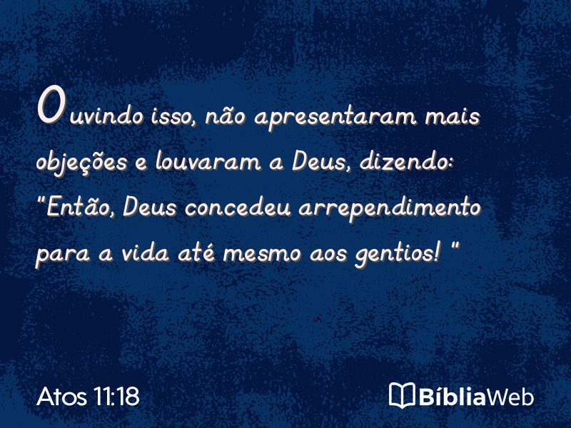 Atos 11:18 em imagem para compartilhar