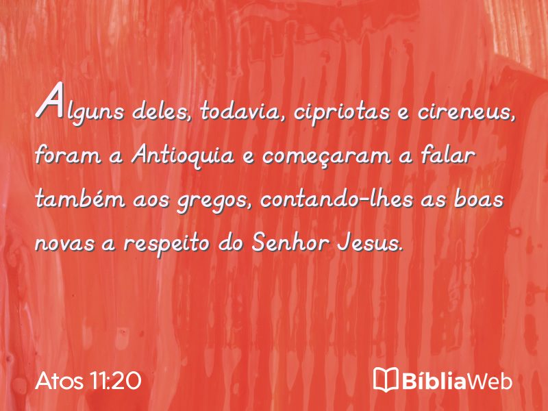 Atos 11:20 em imagem para compartilhar