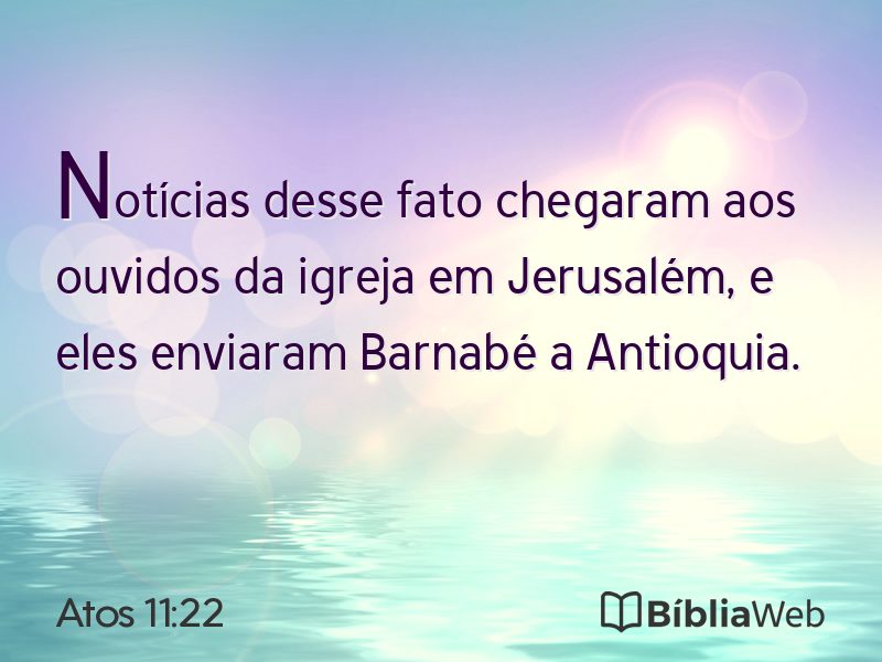 Atos 11:22 em imagem para compartilhar