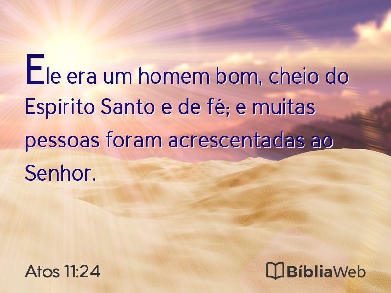 Atos 11:24 em imagem para compartilhar
