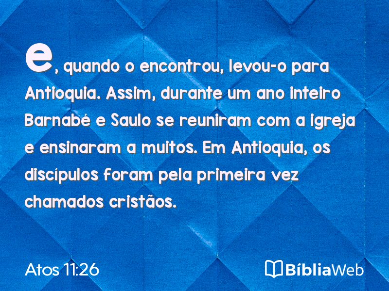 Atos 11:26 em imagem para compartilhar