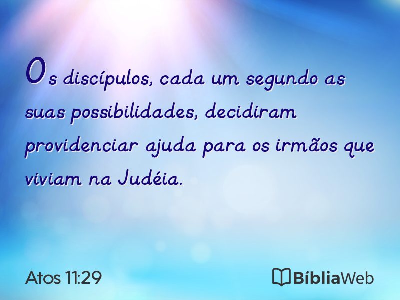 Atos 11:29 em imagem para compartilhar