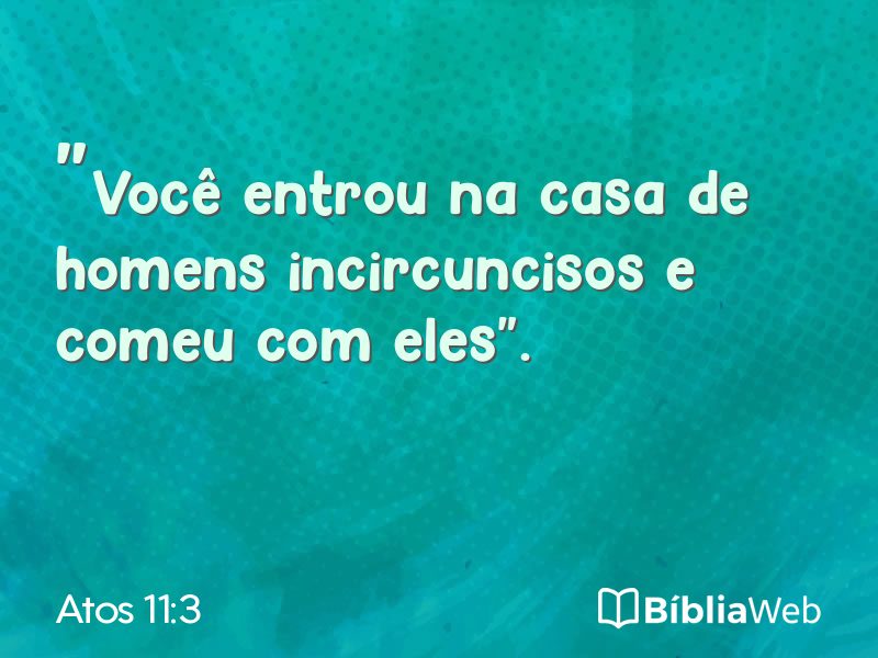 Atos 11:3 em imagem para compartilhar