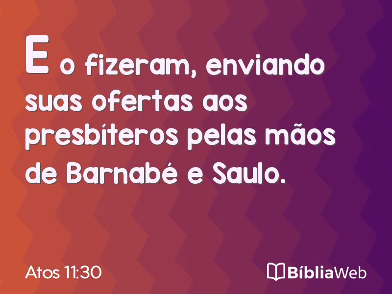 Atos 11:30 em imagem para compartilhar