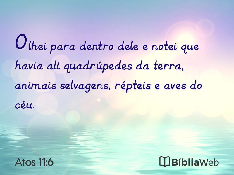 Atos 11:6 em imagem para compartilhar