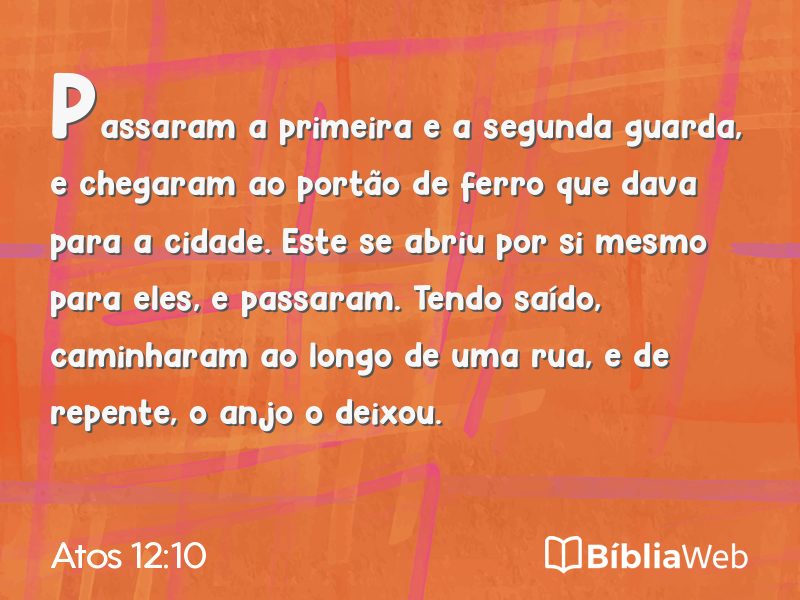 Atos 12:10 em imagem para compartilhar
