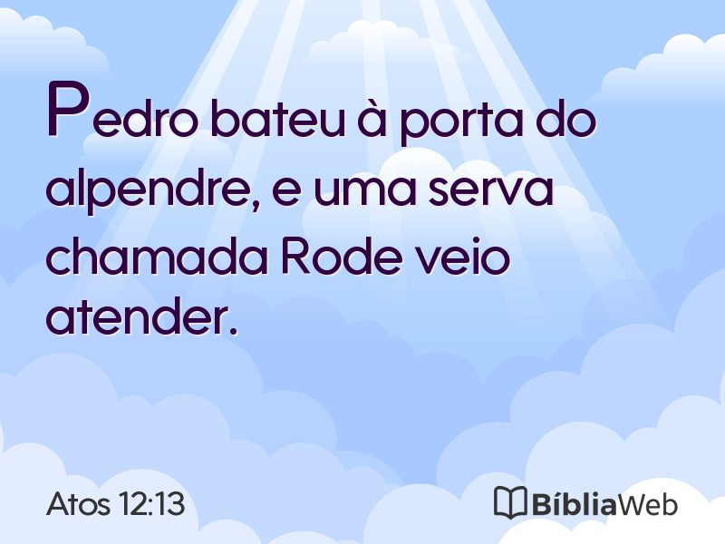 Atos 12:13 em imagem para compartilhar