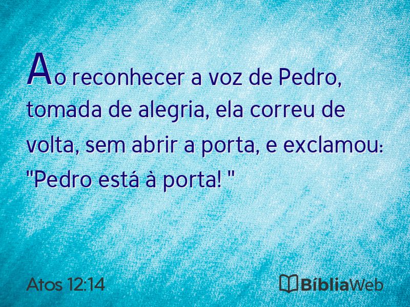 Atos 12:14 em imagem para compartilhar