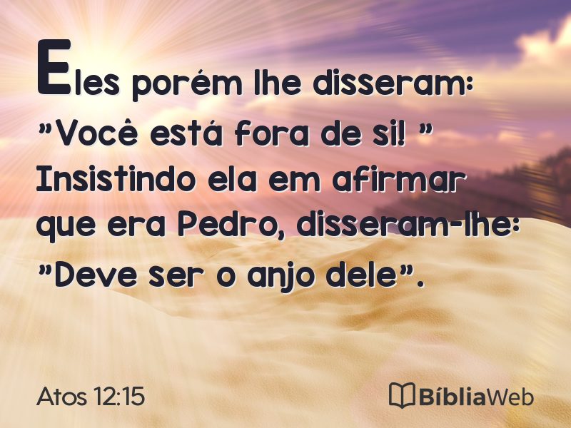 Atos 12:15 em imagem para compartilhar