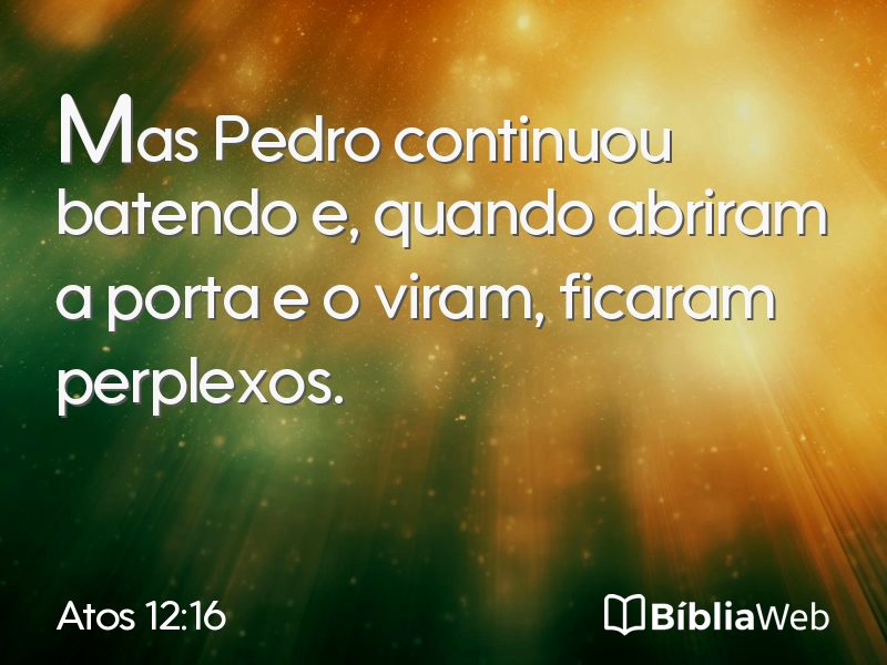 Atos 12:16 em imagem para compartilhar