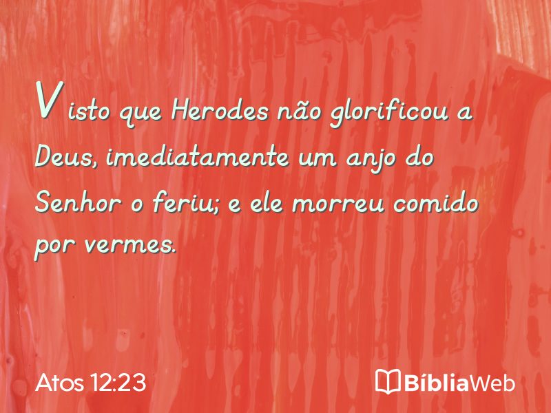Atos 12:23 em imagem para compartilhar