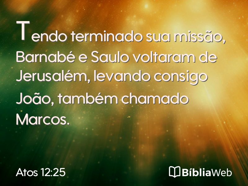 Atos 12:25 em imagem para compartilhar