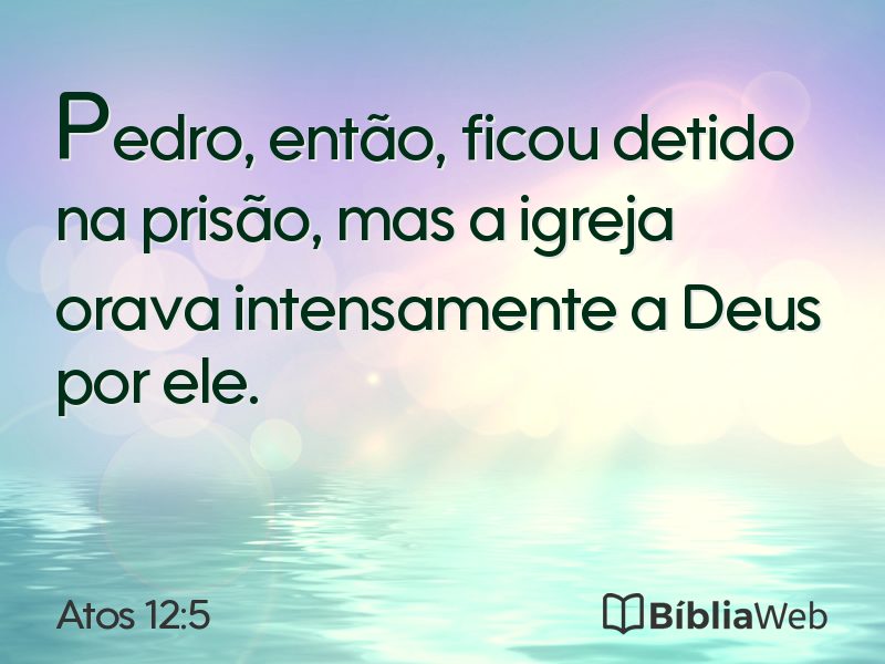Atos 12:5 em imagem para compartilhar