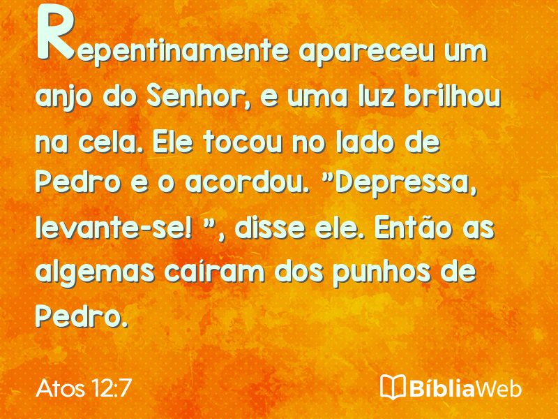 Atos 12:7 em imagem para compartilhar