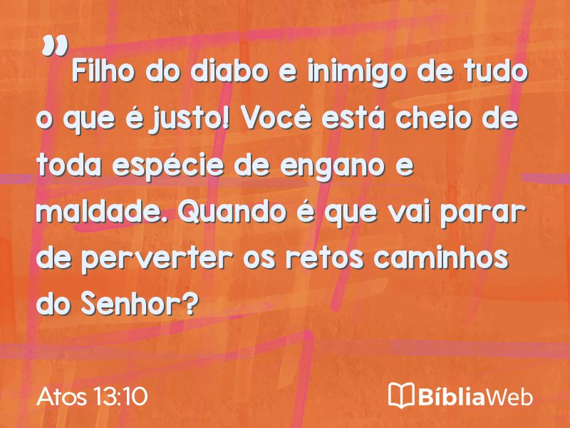 Atos 13:10 em imagem para compartilhar