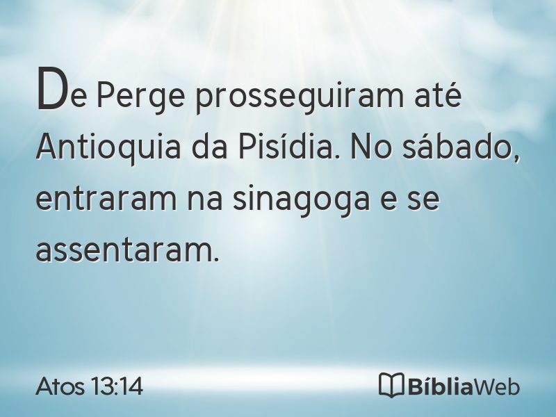 Atos 13:14 em imagem para compartilhar