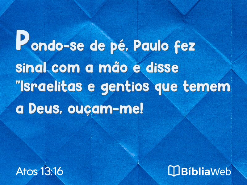 Atos 13:16 em imagem para compartilhar