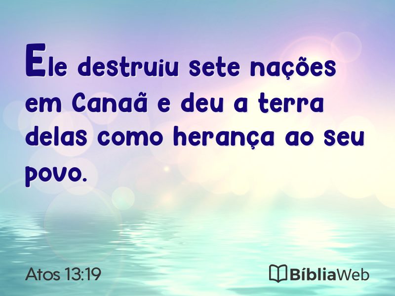 Atos 13:19 em imagem para compartilhar
