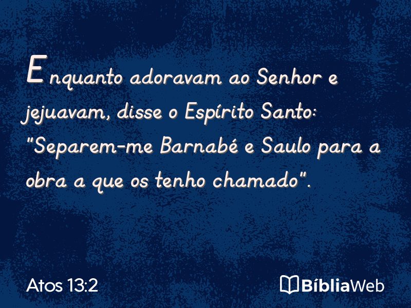 Atos 13:2 em imagem para compartilhar