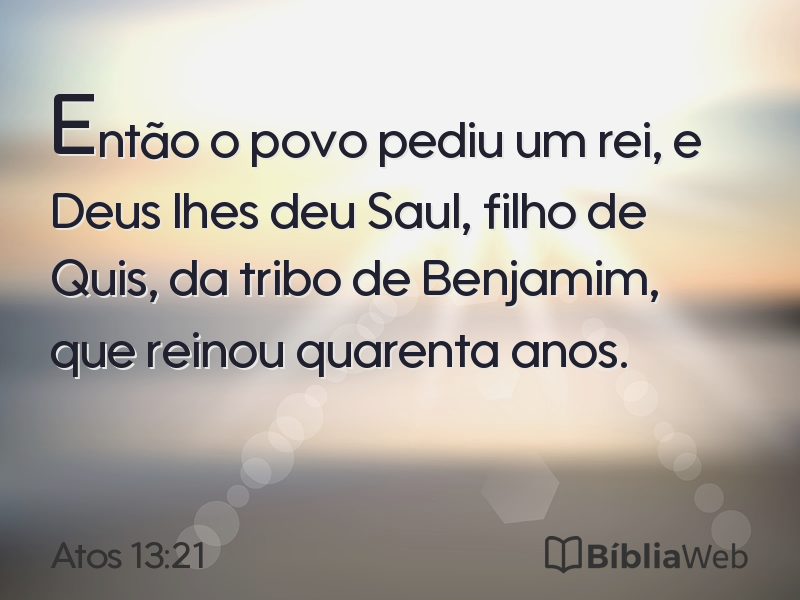 Atos 13:21 em imagem para compartilhar