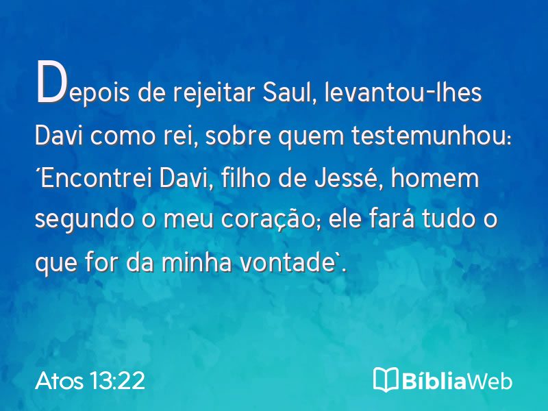 Atos 13:22 em imagem para compartilhar