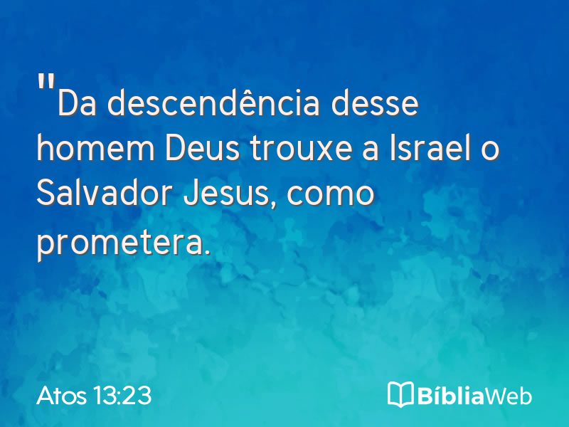 Atos 13:23 em imagem para compartilhar