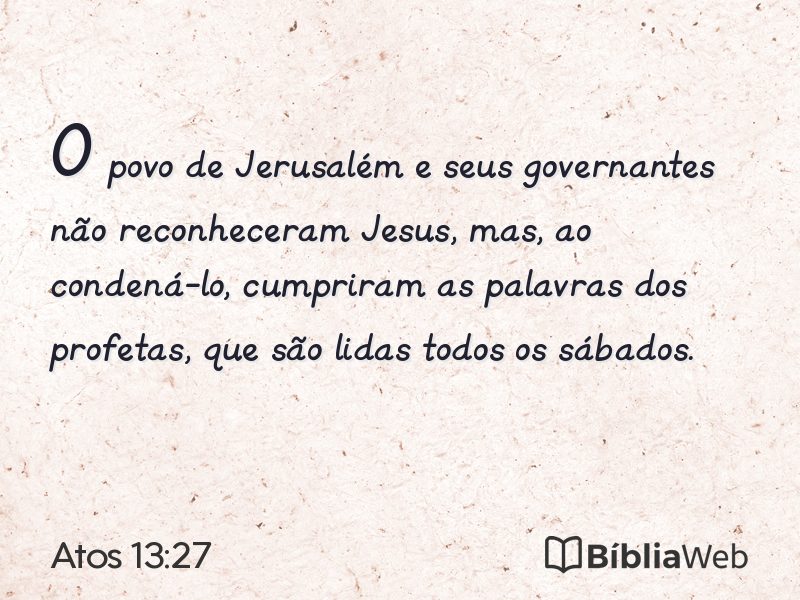 Atos 13:27 em imagem para compartilhar