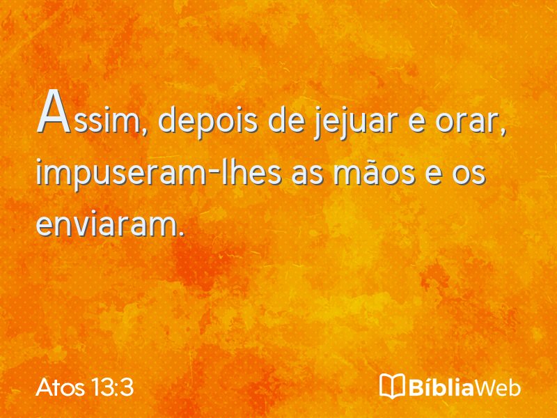 Atos 13:3 em imagem para compartilhar