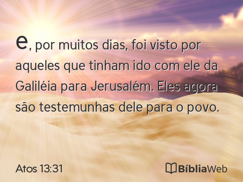 Atos 13:31 em imagem para compartilhar