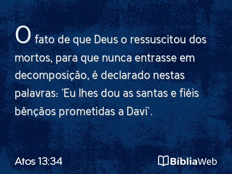 Atos 13:34 em imagem para compartilhar