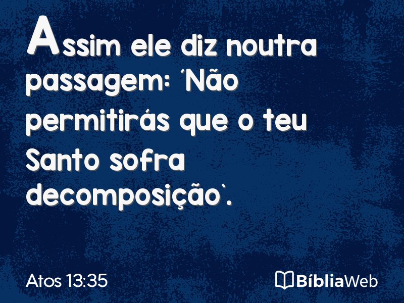 Atos 13:35 em imagem para compartilhar