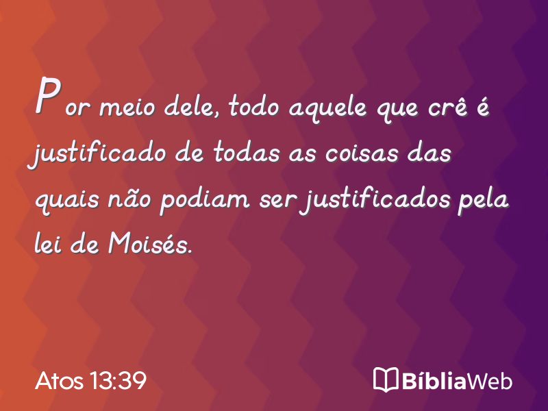 Atos 13:39 em imagem para compartilhar