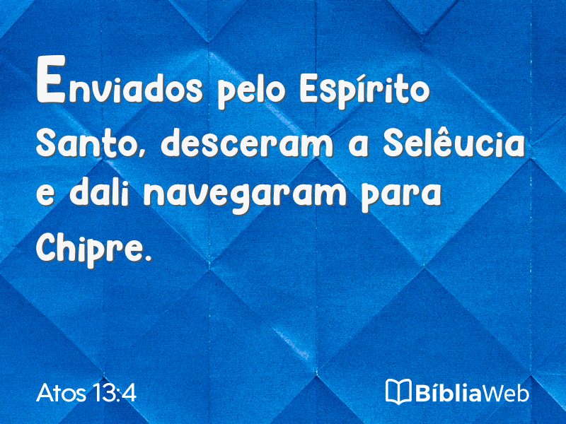 Atos 13:4 em imagem para compartilhar