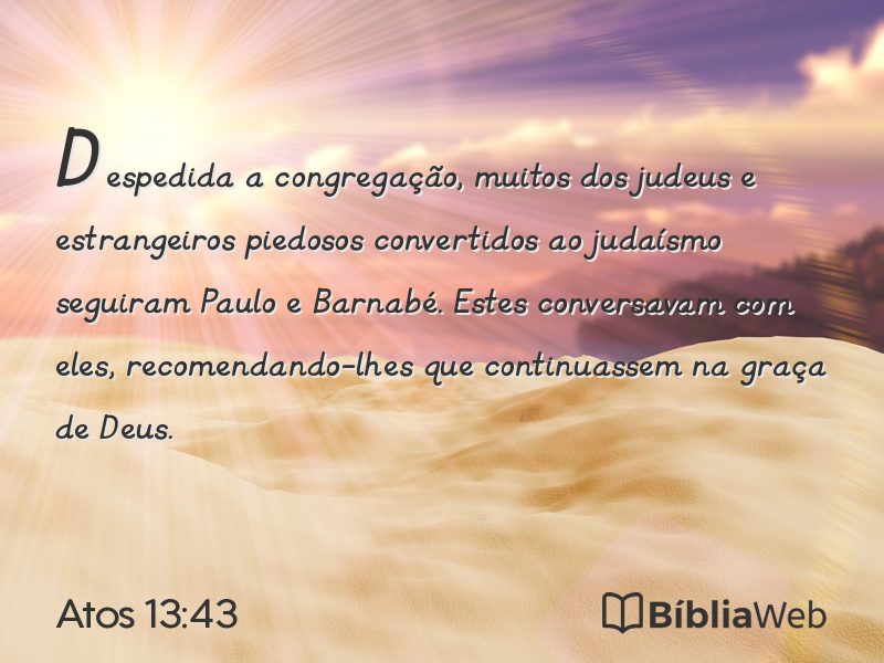 Atos 13:43 em imagem para compartilhar