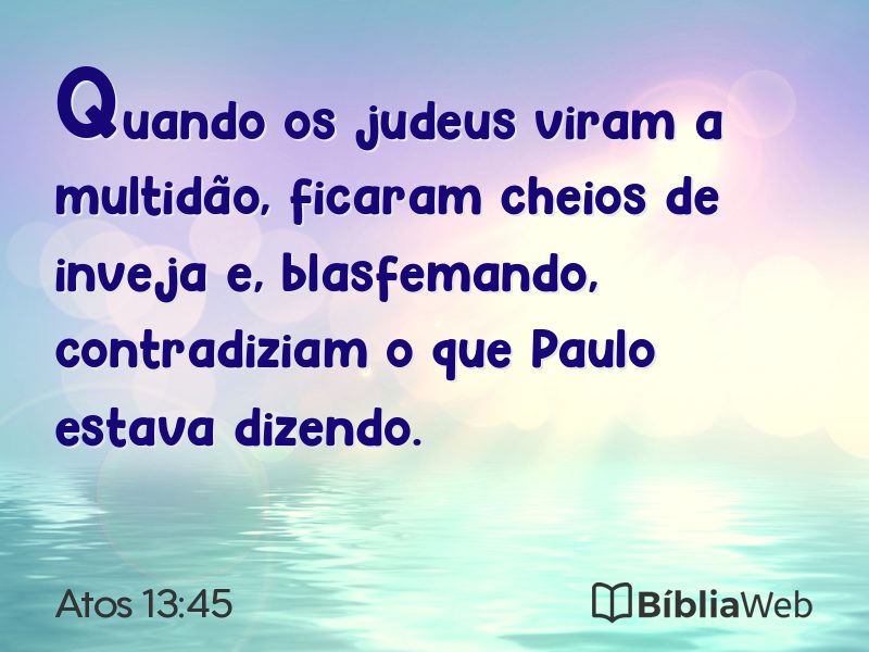 Atos 13:45 em imagem para compartilhar
