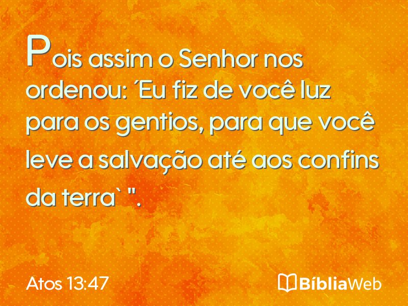 Atos 13:47 em imagem para compartilhar