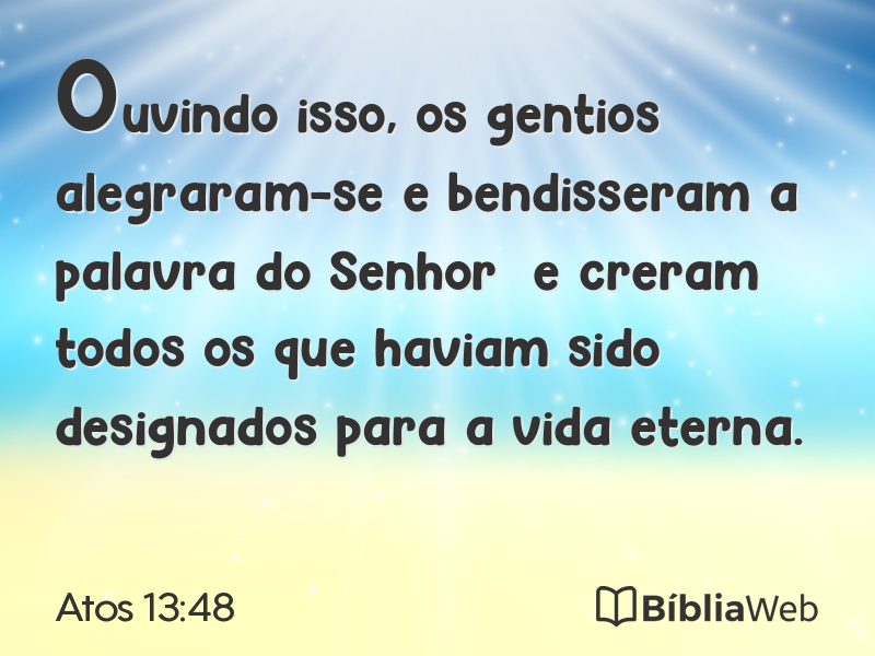 Atos 13:48 em imagem para compartilhar