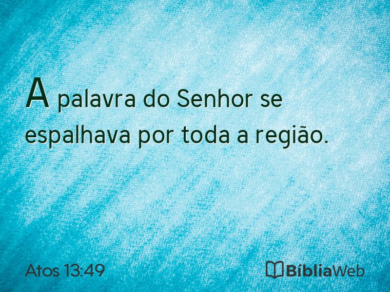 Atos 13:49 em imagem para compartilhar